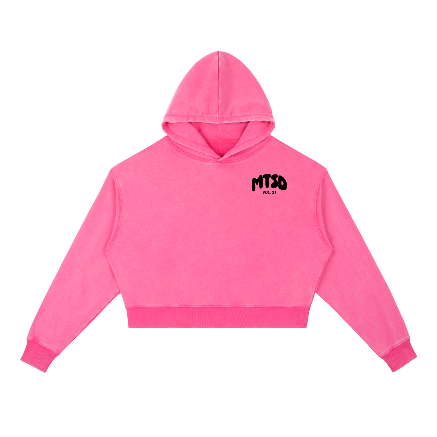 Adult White Fox Inspired Boxy Fit Cherries Hoodie in Pink