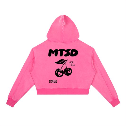 Adult White Fox Inspired Hoodie in Pink