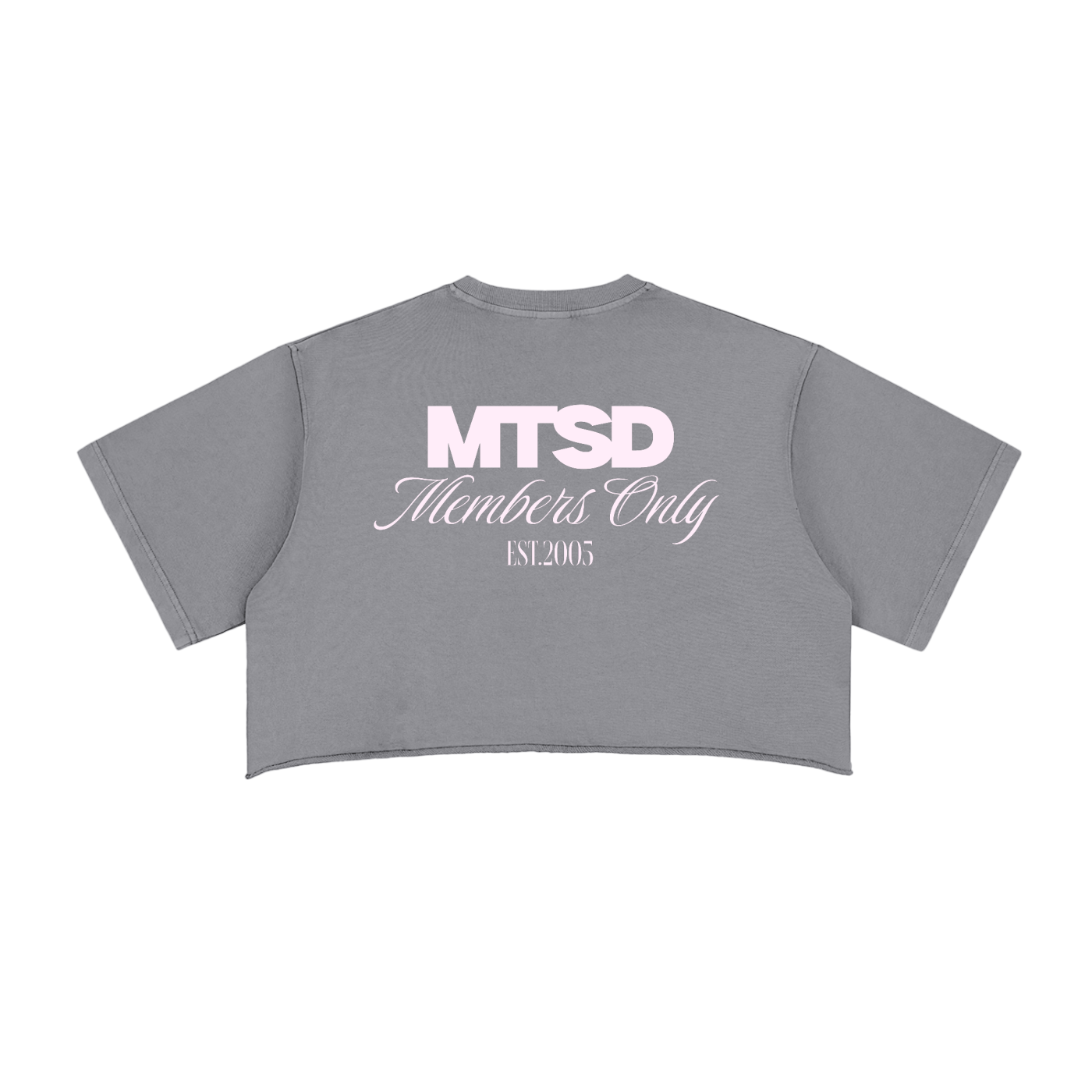 Adult Cropped Raw Edge Tee