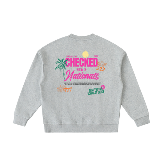 Youth Checked into Nationals Crewneck - Order by 6/15
