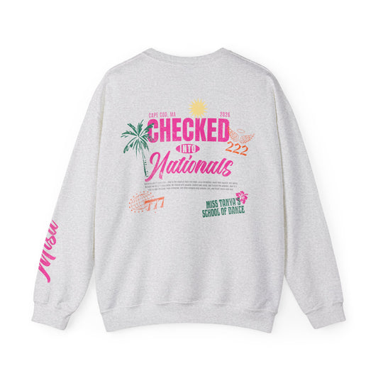 Adult Checked into Nationals Crewneck