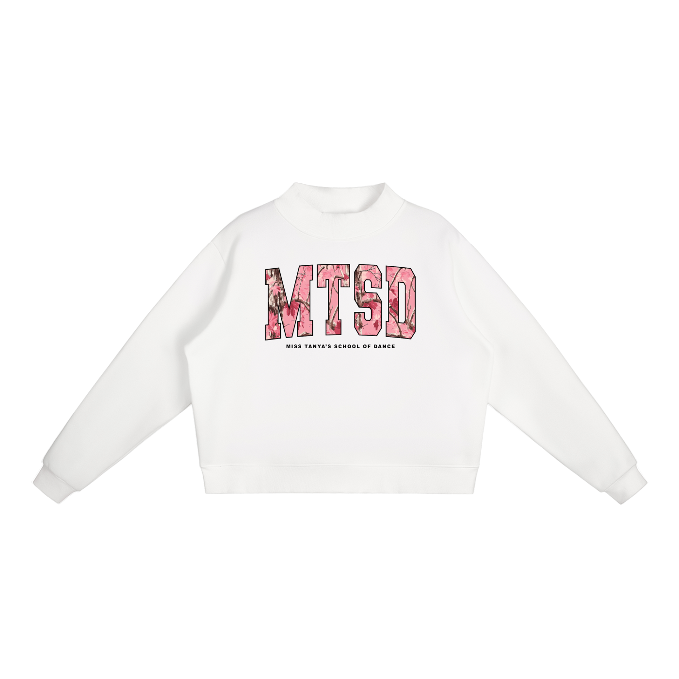 Adult Camo Mock Neck Crew