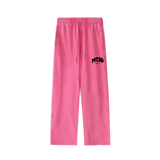 Adult White Fox Inspired Sweatpants in Pink